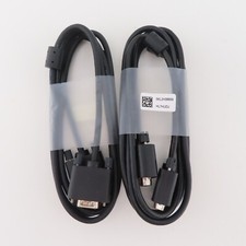 Lot Of 2 Dell HL7HUDJ VGA Cable 15 Pin Male to Male Monitor Cable New