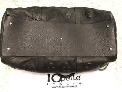New IOpelle Embossed Skull Leather Duffle Luggage Bag ~ Made