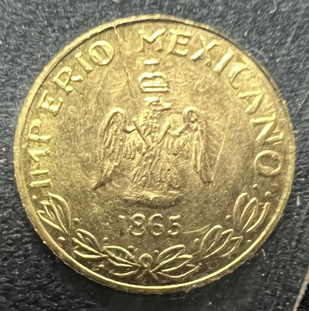 1865年 メキシコミニチュア金貨 1865年 メキシコミニチュア金貨 - メルカリ