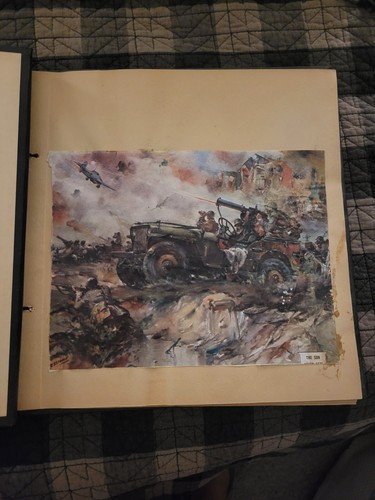 Vintage Antique Photo Album From WW2 Era With Various Magazine/Newspaper Cutouts - Picture 2 of 12