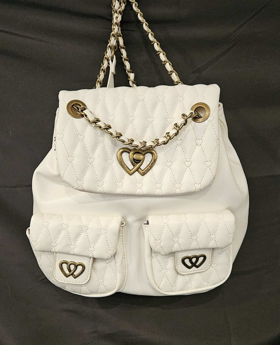 betsey johnson leather backpack purse Boarder Print Clear with Pouch Add a little sparkle to your look with this embellished backpack Betsey Johnson Wild Child Clear