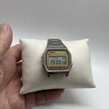 Casio Digital Watch 1990 Silvertone Band See Desc 158WE