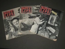 1943-1944 BOY'S LIFE MAGAZINE LOT OF 3 - NICE ILLUSTRATIONS - O 2515O