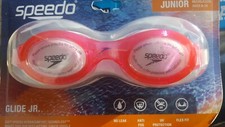 Speedo Junior Glide Swimming Goggles, Pink Fever, Clear Lenses - No Latex