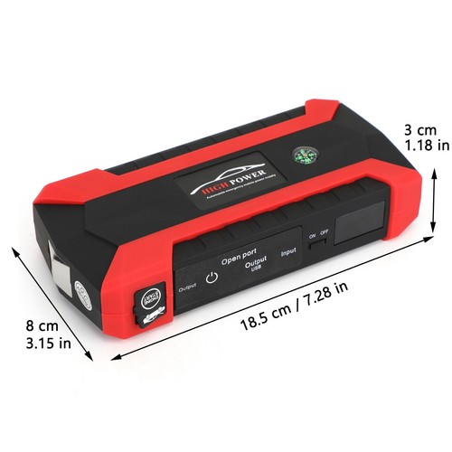 Power Bank 12V 89800mAh Car Jump Starter Pack Booster LCD 4 USB Charger Battery - Picture 2 of 11
