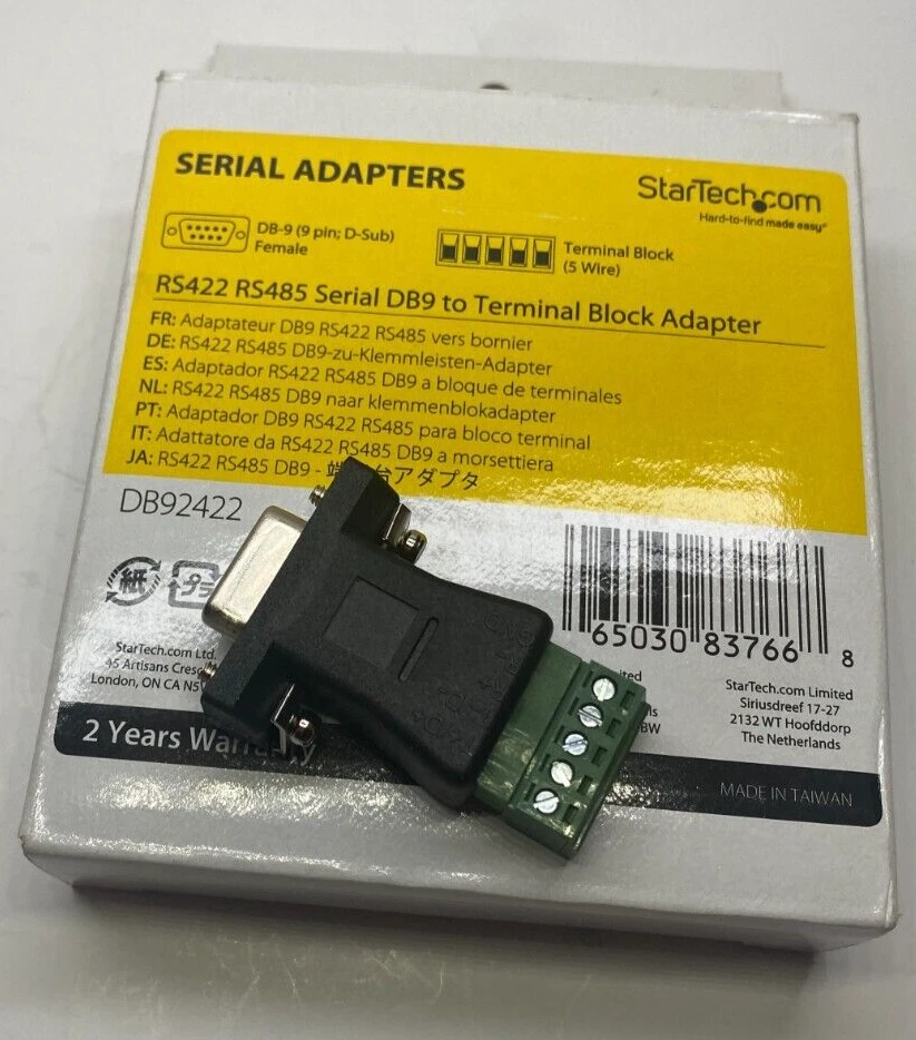 StarTech RS422 RS485 Serial DB9 to Terminal Block Adapter - Prepaid Shipping - Image 2 of 4
