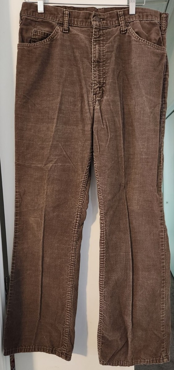 1981 VTG Levis White Tab 517 1529 Brown Corduroy Jeans Bootcut USA
