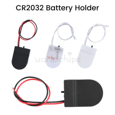 CR2032 Battery Holders - Single Slot Cases For Coin Cell Batteries (5, 10, Or 100 Pack)