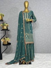 SALWAR KAMEEZ PAKISTANI INDIAN WEDDING PARTY WEAR DRESS BOLLYWOOD SUIT SHARARA