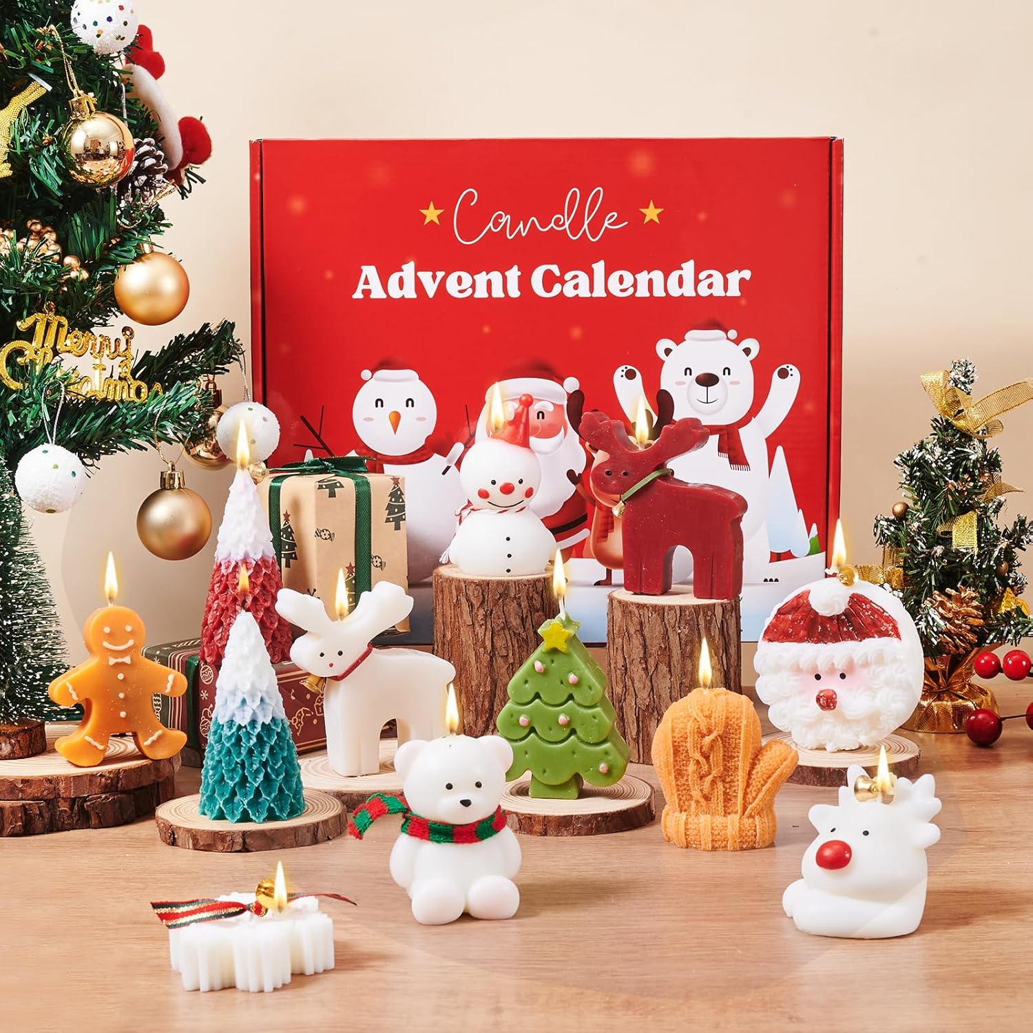 Candle Advent Calendar 2024 Adult Women,12 Day Countdown Calendar Scented Candle