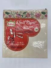 Vintage Royal Craft Shelf Paper Pink Flower Fold Down Edge, 9"x5yd, NIP