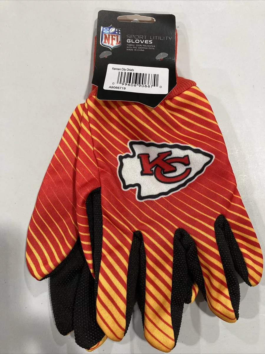 Kansas City Chiefs Football NFL Adult Full Color Sport Utility Work Grip Gloves
