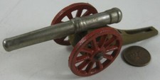 1930's Cast Iron Grey Iron Field Cannon 1 4 1/4 long