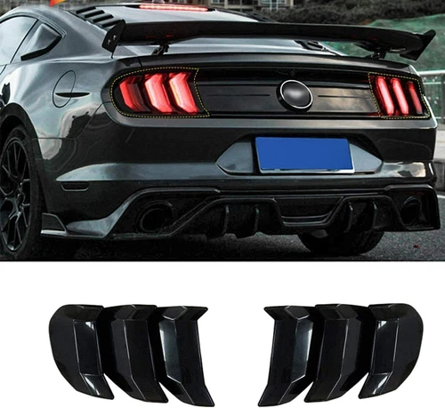 Smoke Black Tail Light Lamp Cover Guard Trim Accessories for Ford Mustang 18-21 - Picture 1 of 10