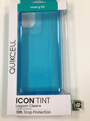 New QUIKCELL ICON TINT Protective Case for MOTO G 5G-LAGOON CLEAR+