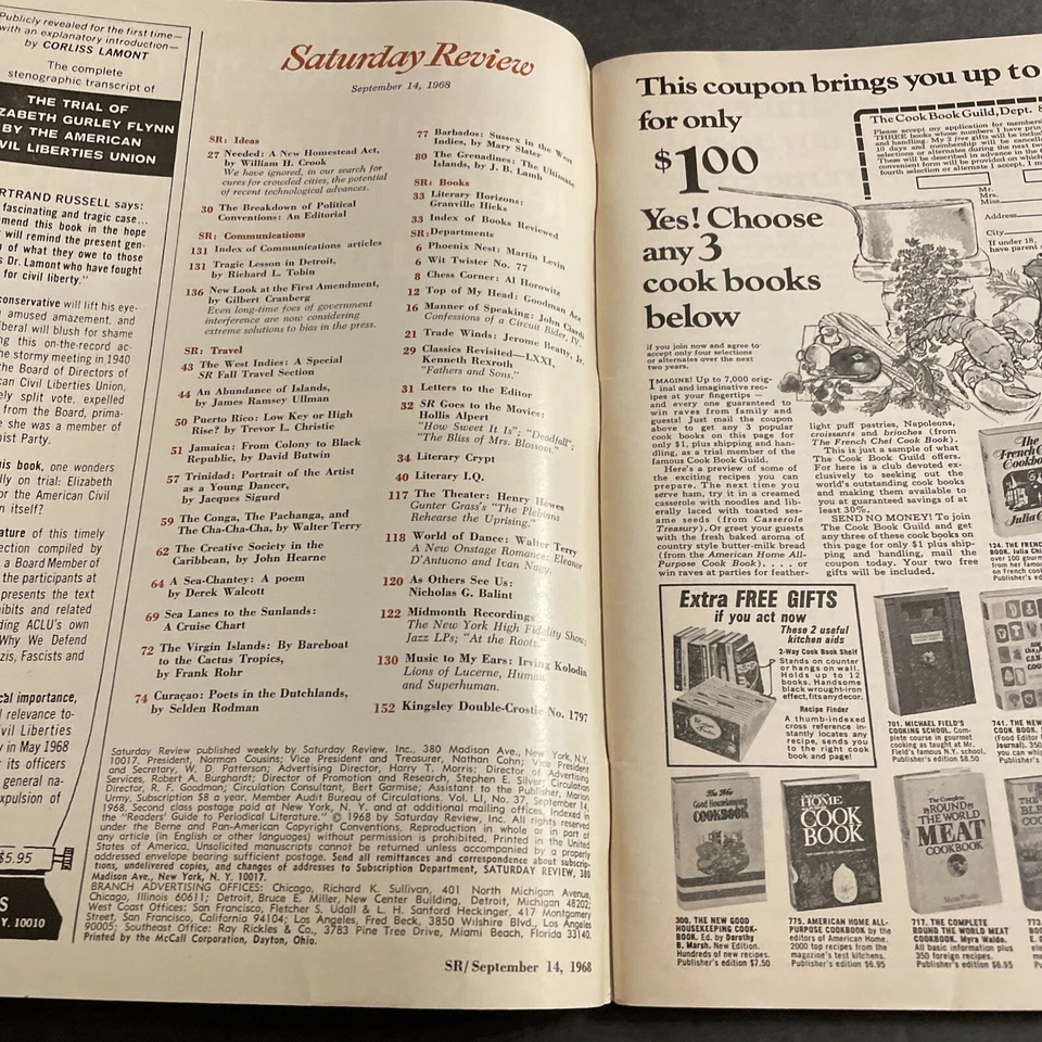 Vintage Magazine: Saturday Review - September 1968 / The West Indies / KRP Foto 3 de 4