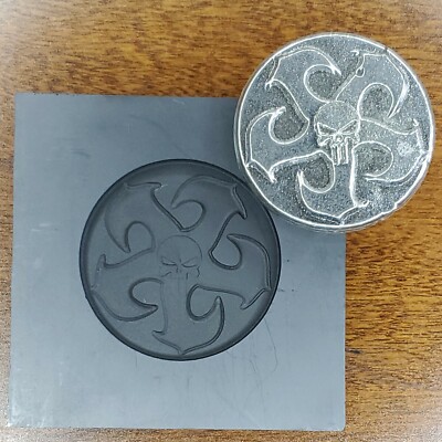 Punisher 3D Graphite Ingot Mold for Gold Silver Copper Tin Melting Casting 
