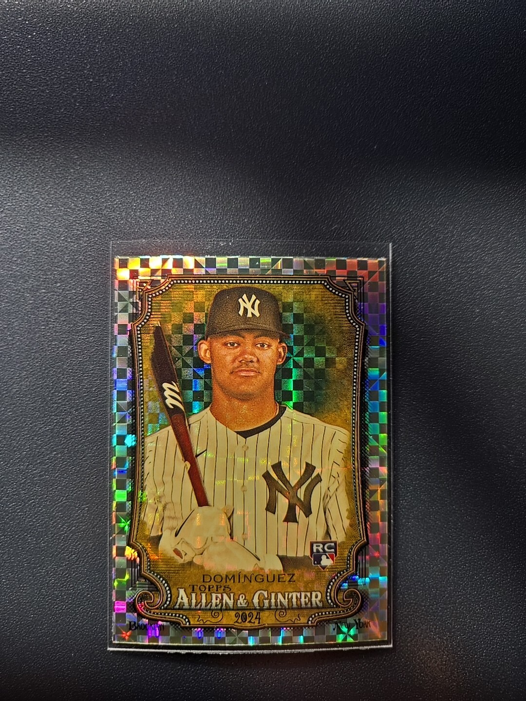 2024 Topps Allen & Ginter Jasson Dominguez CHROME X-FRACTOR CASE HIT #31 Yankees