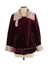 J.o.a. Just One Answer Women Red Faux Fur Jacket S