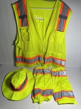 Contrast High Visibility Safety Vest | Safety Hat | Leg Gaiters. Reflective