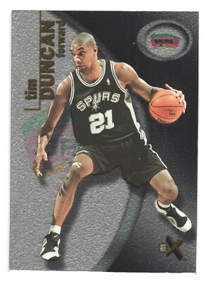2000-01 E-X NBA Basketball San Antonio Spurs Tim Duncan