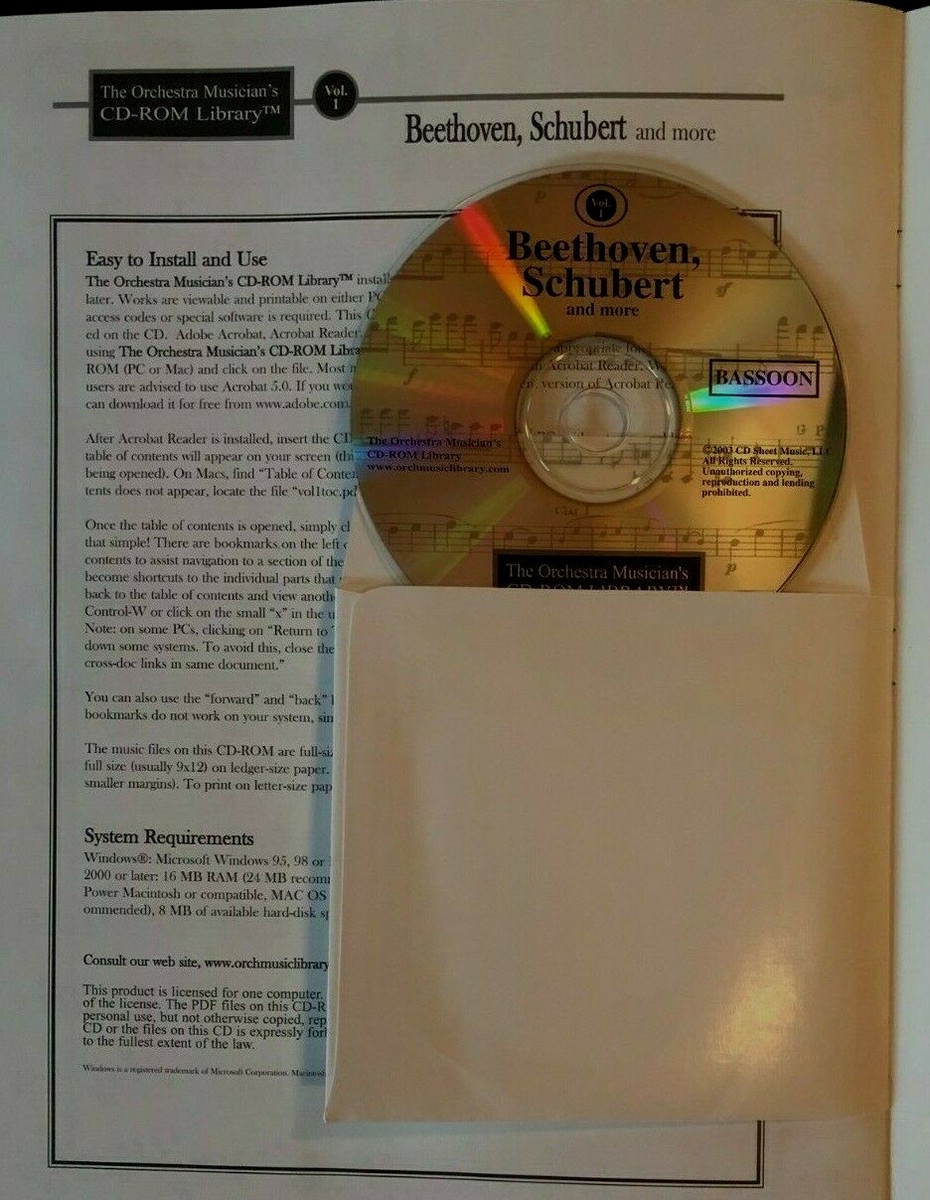 Orchestra Musician's CD-ROM Library for Bassoon and Contra **Mint