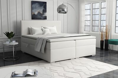 Boxspringbett Schlafzimmerbett SOREL 180x200cm Stoff Aragon Ecru