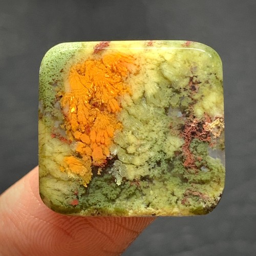 Scenic Moss Plume Agate Cabochon 20x19x3mm High Quality 14 ct - Picture 3 of 8