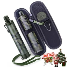 1-10Pack Personal Water Filter Straw Outdoor Portable Emergency Camping Hiking 