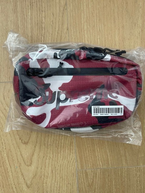 supreme waist bag red camo