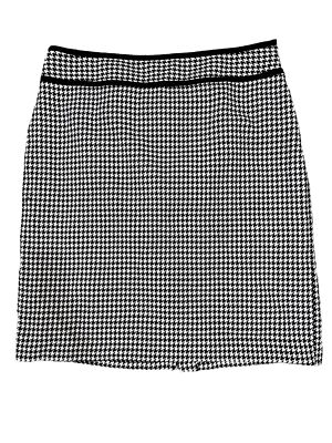 Covington Essentials Women s Houndstooth Print Pencil Skirt Black/white Size 14