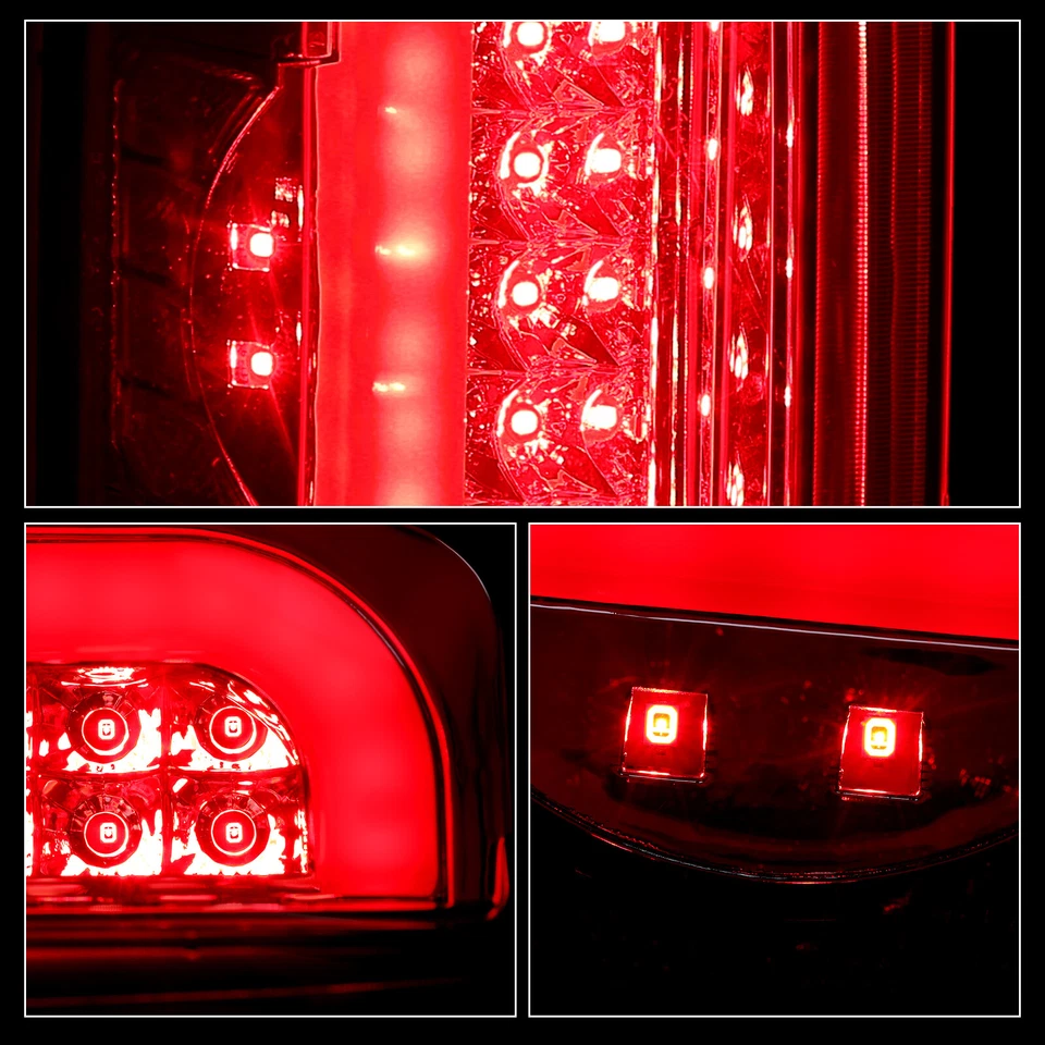 For Ford F150 F250 F350 Bronco 1990-1997 LH & RH Tail Lights Brake Lamps LED - Image 3 of 4