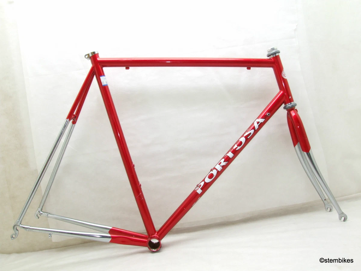 90s PORTOSA frameset 58cm Dedacciai 03 CrMo fully chromed used EXCELLENT