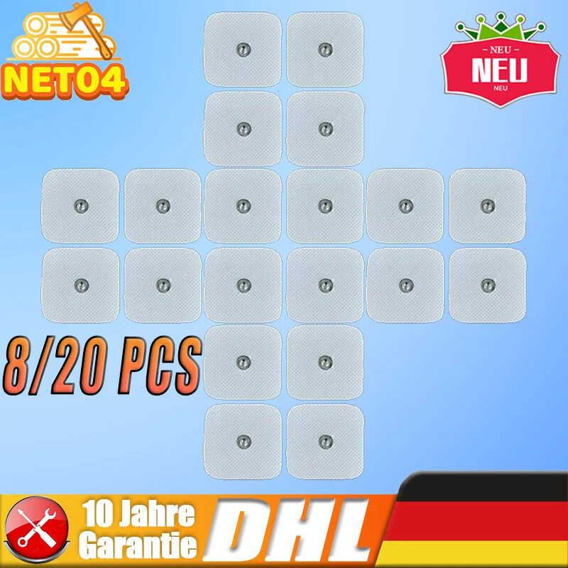 MARKENLOS Elektroden Pads Druckknopf selbstklebend für Sanitas SEM 40 TENS-Geräte Beurer