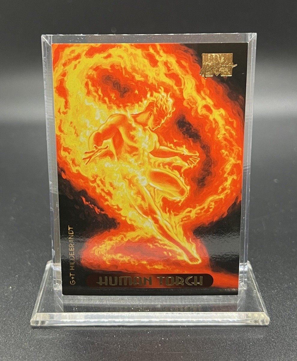 1994 Fleer Marvel Masterpieces SkyBox Human Torch #52 Hildebrandt