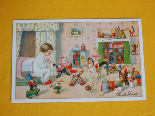1x Postkarten Kinder Spielzeug nostalgisch Puppen Clown Affe  Retro / Nostalgie - 第 1/1 張圖片