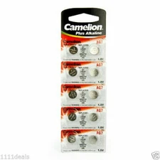 40 Pk Camelion AG7 LR927 395 399 926 SR927SW LR57 Alkaline Button Cell Battery