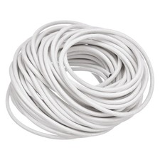 11 Yards 3mm Round Leather Cord Lacing String for DIY Crafts Pure White