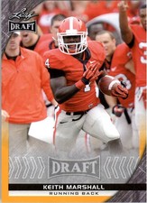 2016 Leaf Draft Gold #50 Keith Marshall - FB