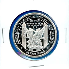 APMEX American Eagle .999 Fine Silver 1oz Round Bullion #07 Semi Proof Like Coin