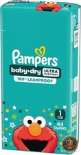 Disposable Infant Diapers Size 1 Absorbent Baby Dry 44 Count