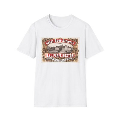 Vintage style H. & J. Pfaff Brewery Boston Mass. Beer Ale  Tee