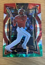 2025 Panini Select - Concourse James Wood #36 Red & Green Ice Prizm (RC)