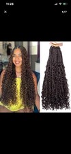 8 Packs Goddess Box Braids Crochet Hair 14 Inch Bohemian Boho Curly Ends