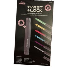 Susan Bates Twist Lock Deluxe Interchangeable Crochet Hook Set Item 12706