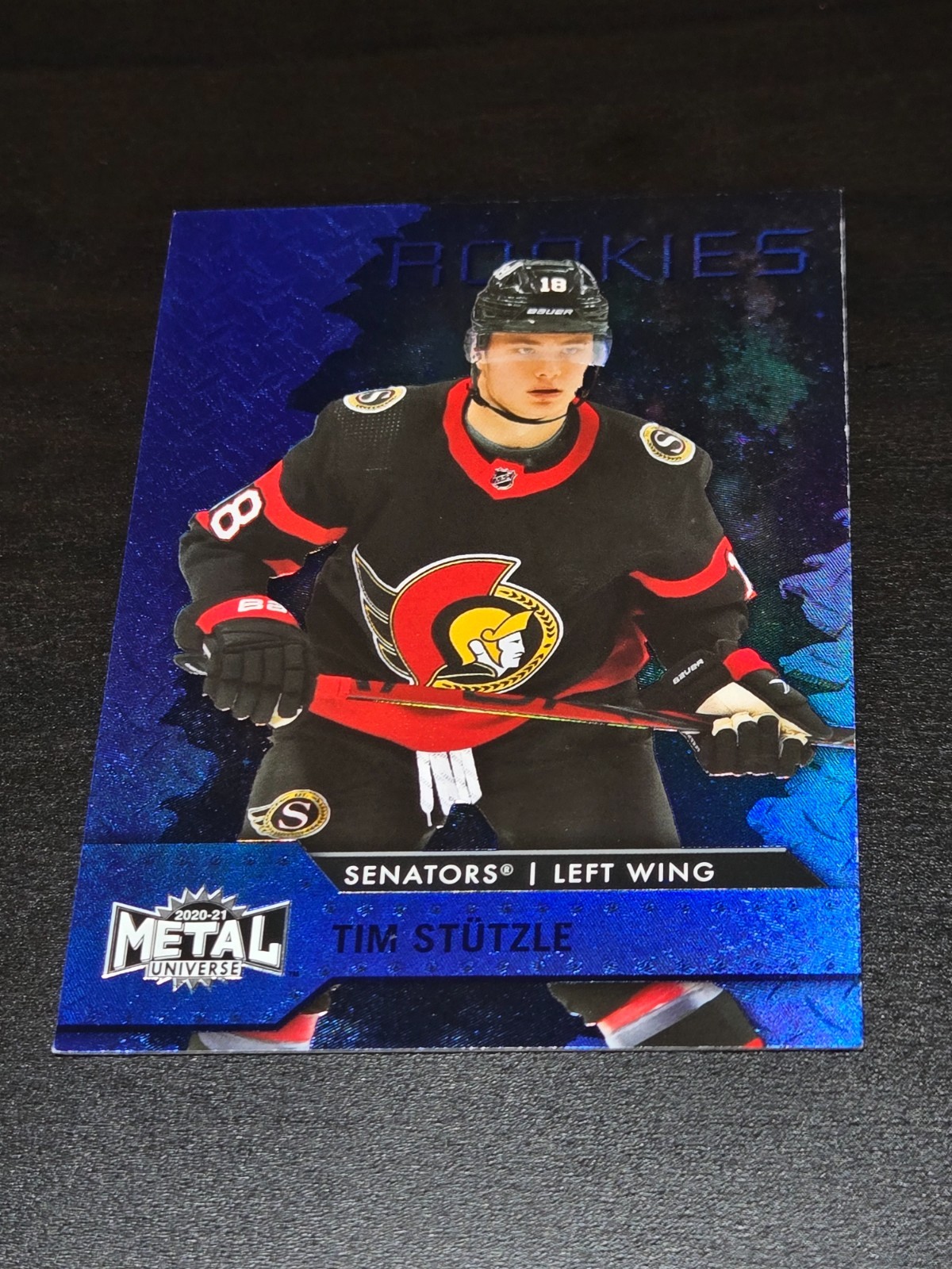 2020-21 Metal Universe Tim Stutzle BLUE SPECTRUM ROOKIE Ottawa Senators NHL