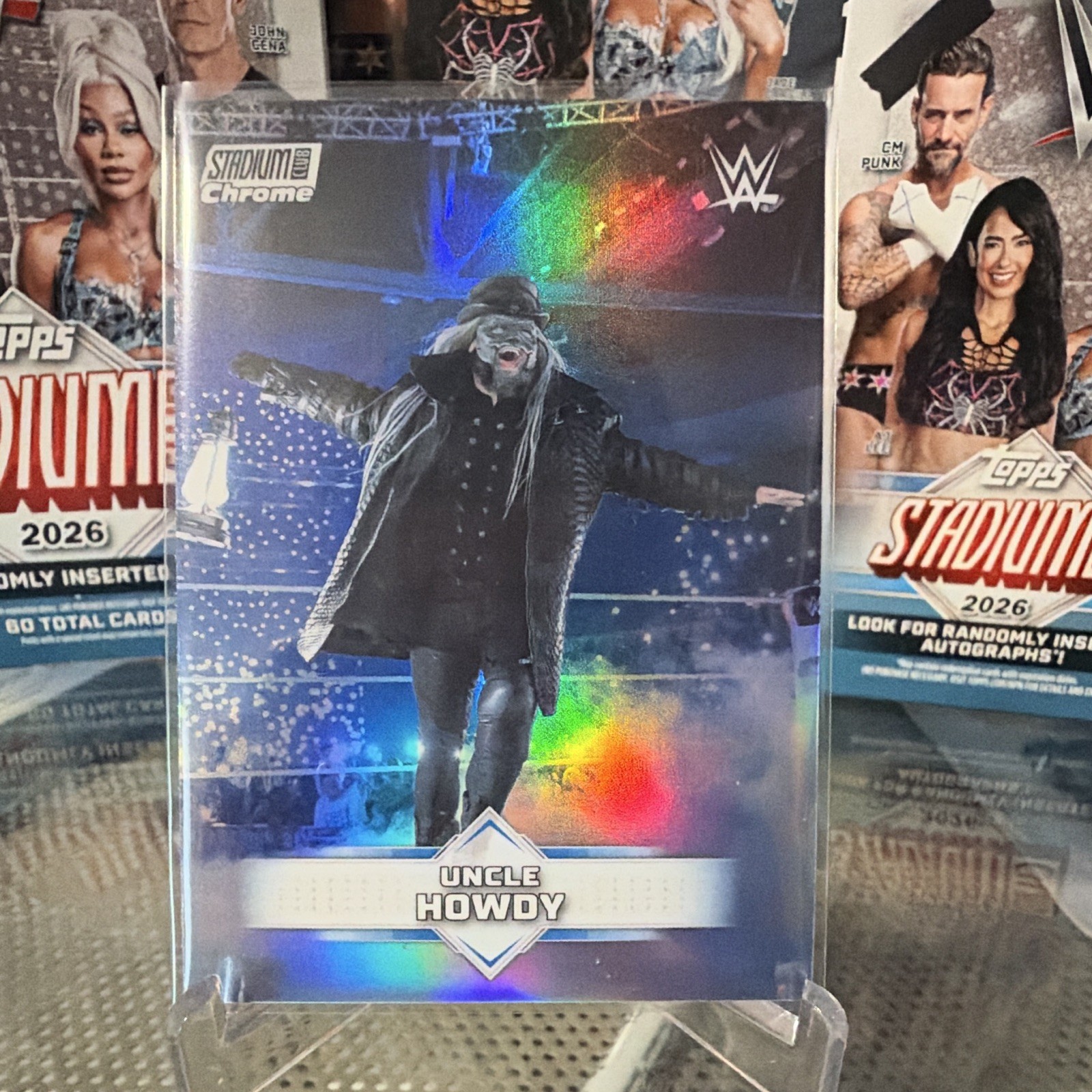 2026 Topps Stadium Club Chrome WWE #77 Uncle Howdy Refactor