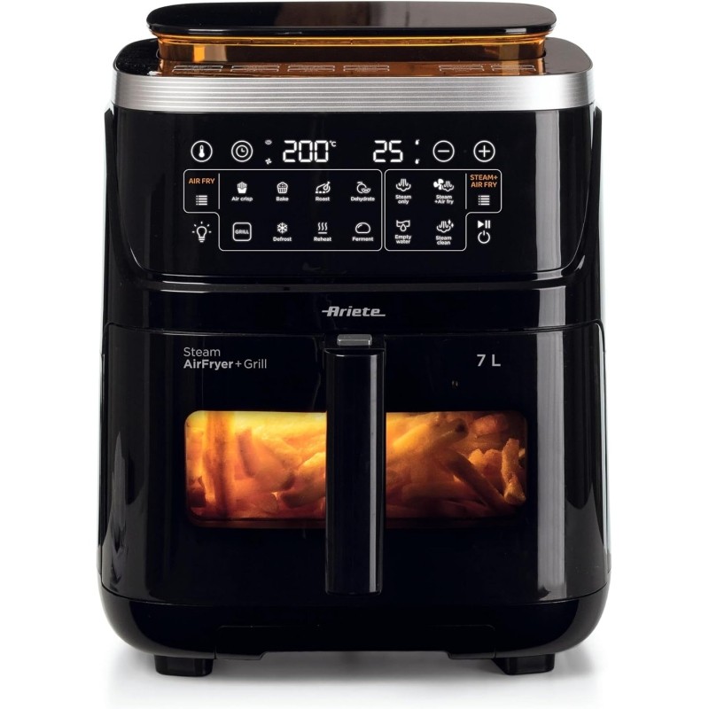 Ariete 4636 Friggitrice ad Aria XXL 7L Vapore - Cucina Sana per Bambini
