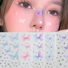 Decorative Butterfly Stickers for Face and Body Self Adhesive Acrylic Temporary
