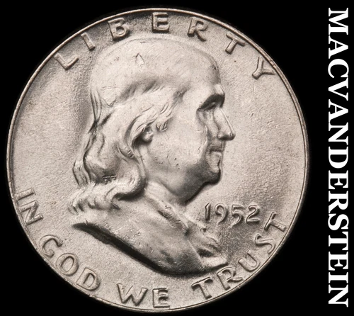 1952 Franklin Half Dollar- Choice Gem Brilliant Uncirculated No Reserve #i8829